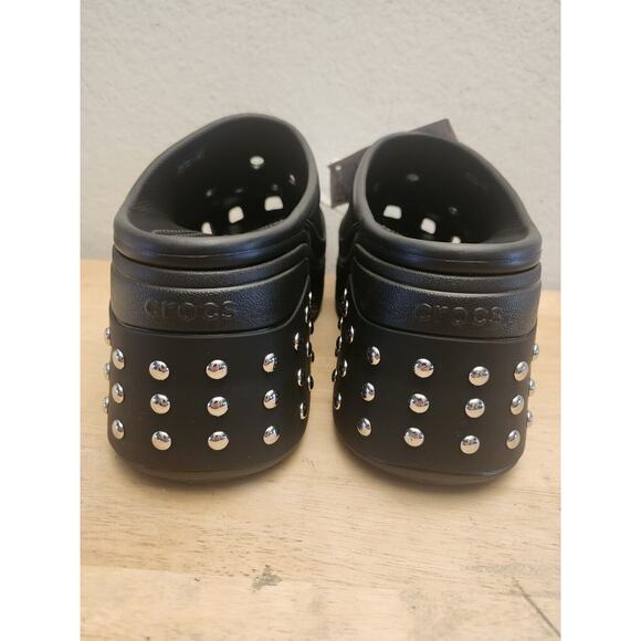 Crocs NEW Siren Studded Black Clog Platform Heel Unisex Size M 10 W 12 - Picture 2 of 9